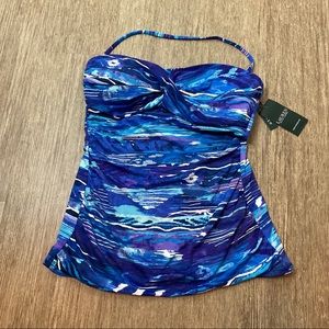 Ralph Lauren Blue Calypso Tummy Control Bandeau
